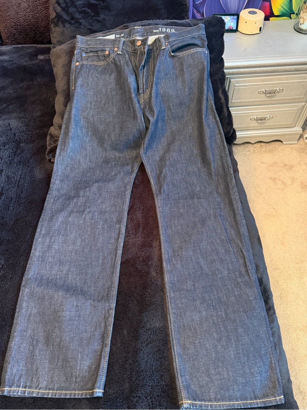 GAP 1969 Men's Dark Blue Straight-Leg Jeans